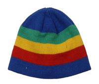 Modro-barevná pruhovaná pletená čepice zn. St. Bernard