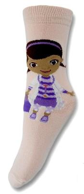Nové - Světlerůžové ponožky s Doc McStuffins zn. Disney vel. 19-22