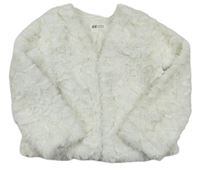 Bílý kožešinový kabátek zn. H&M