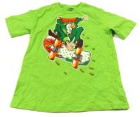 Zelené tričko s potiskem 