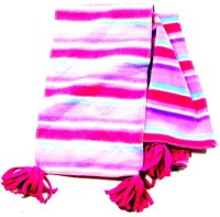 Růžovo- fialová pruhovaná fleecová šálička