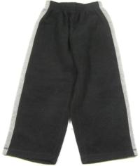 Černo-šedé fleecové kalhoty s pruhy zn. Place 