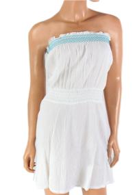 Outlet - Dámské bílé letní žabičkové šaty zn. F&F vel. S