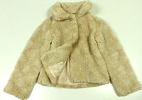 Béžový chlupatý zimní kabát zn. M&S
