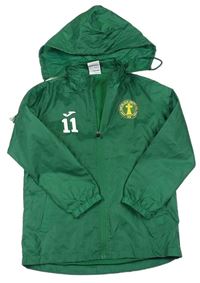 Zelená šusťáková sportovní bunda s kapucí zn. Joma
