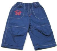 Modré plátěné rolovací kalhoty s číslem zn. Early Days 