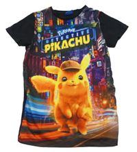 Černo-barevné tričko s Pikachu zn. Disney
