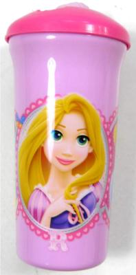 Outlet - Fialová plastová láhev na pití s princeznami
