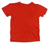 Červené tričko s kapsou zn. St. Bernard