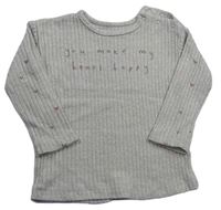 Béžový žebrovaný lehký svetr s nápisem zn. George