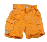 Oranžové plátěné roll-up kalhoty zn. Cherokee