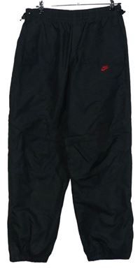 Pánské černé vzorované šusťákové funkční kalhoty zn. Nike vel. 31/33