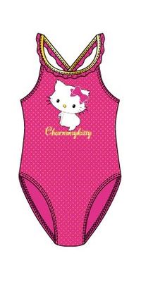 Nové - Růžovo-zlaté puntíkované plavky s Charmmy Kitty zn. Sanrio