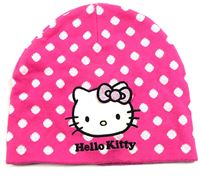 Růžová puntíkovaná čepice Hello Kitty 