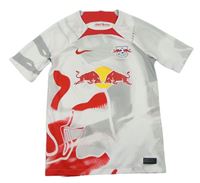 Bílo-červený vzorovaný fotbalový funkční dres s erbem zn. Nike