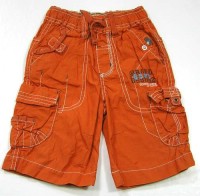 Oranžové plátěné 3/4 kalhoty s kapsami zn. Next