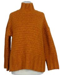 Dámský oranžový sveter se stojáčkem zn. F&F