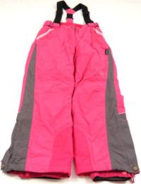 Růžovo-šedé šuťákové lyžařské kalhoty s zn. Crane snow