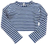 Modro-bílé pruhované krátké triko 