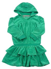 Zelené sametové šaty s kapucí zn. M&S