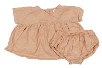 2set - Meruňková bavlněná šatová tunika + kalhotky na plenku zn. Next
