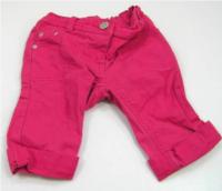 Růžové 3/4 riflové kalhoty zn. Cherokee 
