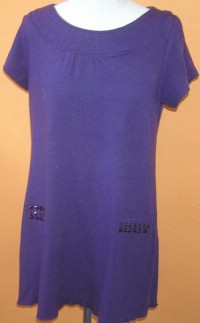 Dámský fialový dlohý svetr