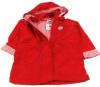 Červená šusťáková bunda s kapucí zn. Adams
