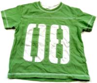 Zelené tričko s číslem zn. Next 