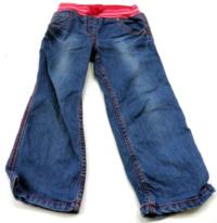 Modro-růžové riflové kalhoty zn. Cherokee