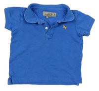 Modré polo tričko s výšivkou zn. H&M