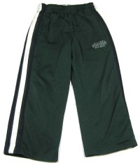 Tmavozelené sportovní kalhoty s nápisem a pruhy zn. Osh Kosh