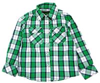 Zeleno-bílá kostkovaná košile zn.C&A