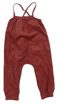 Rezavé manšestrové laclové kalhoty zn. M&Co.