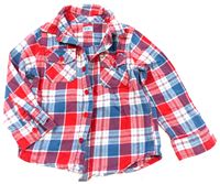 Bílo-modro-červená kostkovaná košile zn. F&F