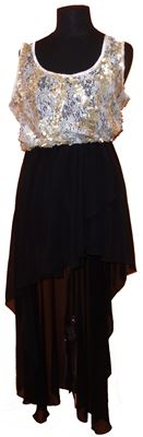 Dámské béžovo-černé šaty s pajetkami zn. MissGuided 