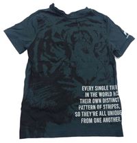 Tmavozelené tričko s tygrem zn. George