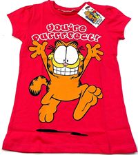 Nové - Růžové tričko s Garfieldem