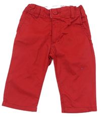 Červené chino plátěné kalhoty zn. H&M