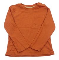 Oranžové triko s kapsou zn. Nutmeg