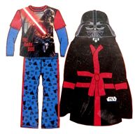 Nové - 2set - Modro-červené pyžamo + černo-červený fleecový župan - Star Wars 