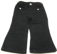 Černé riflové kalhoty s kapsami 