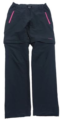 Šedé šusťákové outdoorové kalhoty s odepínacími nohavicemi zn. CMP 