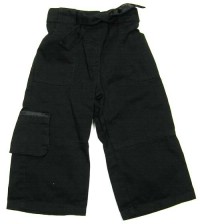 Černé plátěné kalhoty s páskem zn. Early Days