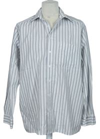Pánská bílo-šedá pruhovaná košile zn. Olymp vel. 41