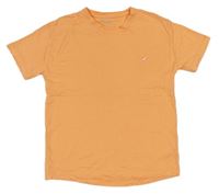 Neonově oranžové tričko s dinem zn. Nutmeg