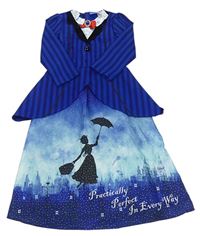 Kostým - Safírovo-modré šaty - Mary Poppins zn. Tu