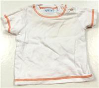 Bílo-oranžové tričko zn. Pequilino