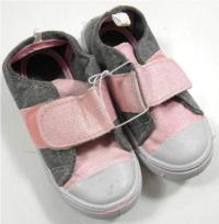 Outlet - Šedo-růžové botasky zn. Girl2girl vel. 25