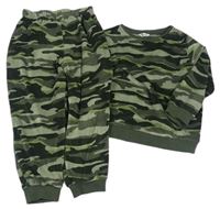 Khaki army plyšové pyžamo zn. M&Co. 
